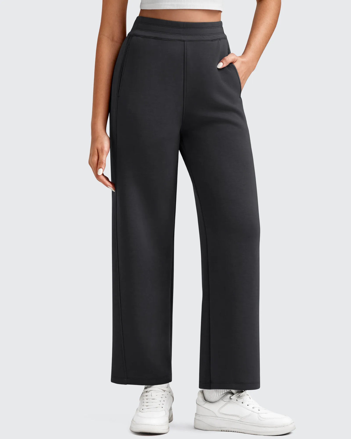 G4Free - Smoofit Elastic Waist Wide Leg Ankle Sweatpants -GF25J524AA-S-GF25J525AA-S-GF25J526AA-S-GF25J524AB-M-GF25J525AB-M