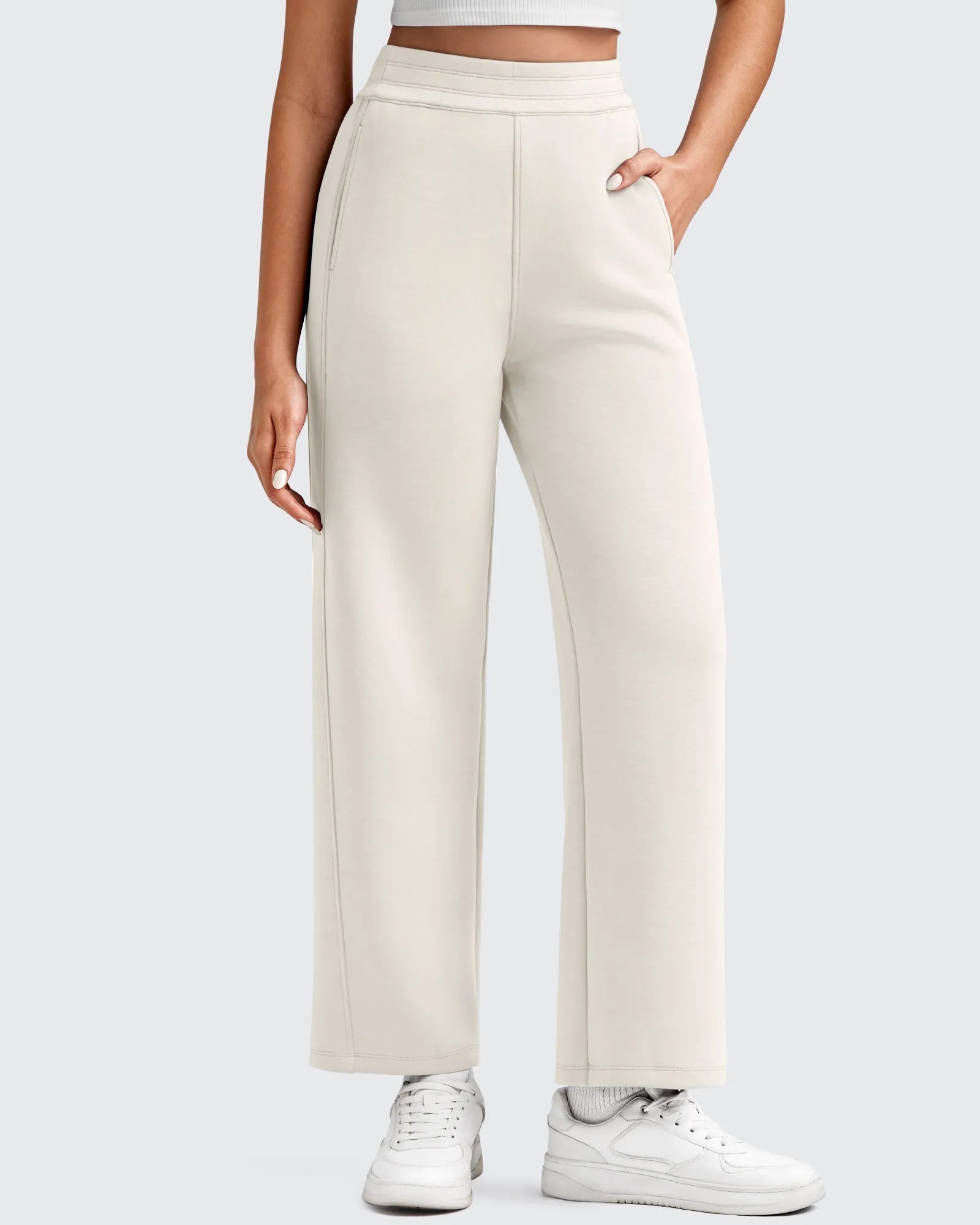 G4Free - Smoofit Elastic Waist Wide Leg Ankle Sweatpants -GF25J524AA-S-GF25J525AA-S-GF25J526AA-S-GF25J524AB-M-GF25J525AB-M