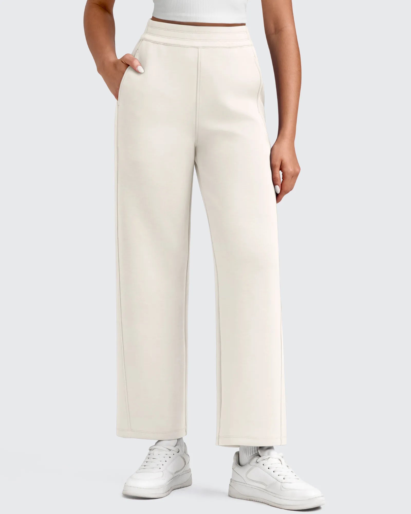 G4Free - Smoofit Elastic Waist Wide Leg Ankle Sweatpants -GF25J524AA-S-GF25J525AA-S-GF25J526AA-S-GF25J524AB-M-GF25J525AB-M