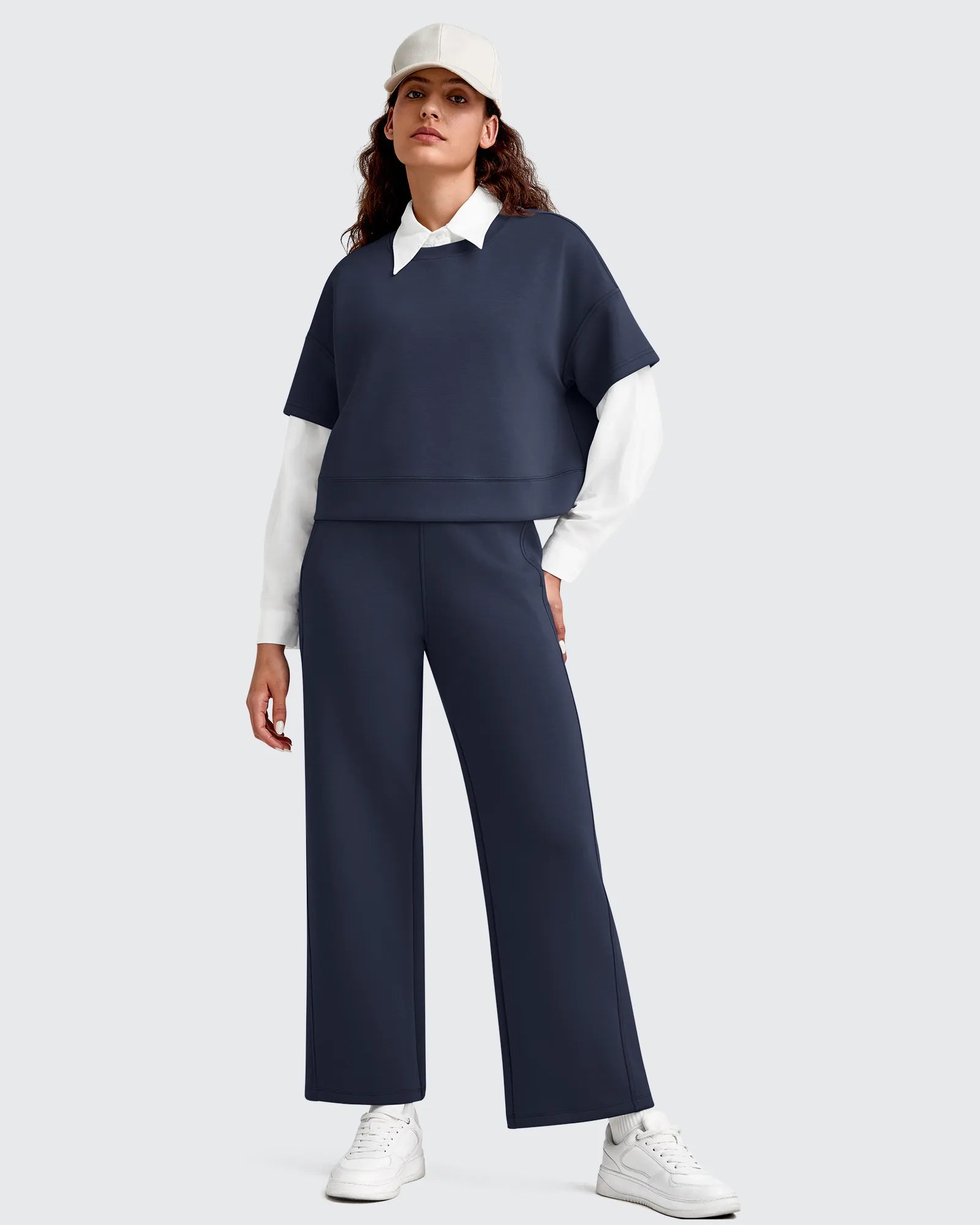 G4Free - Smoofit Elastic Waist Wide Leg Ankle Sweatpants -GF25J524AA-S-GF25J525AA-S-GF25J526AA-S-GF25J524AB-M-GF25J525AB-M