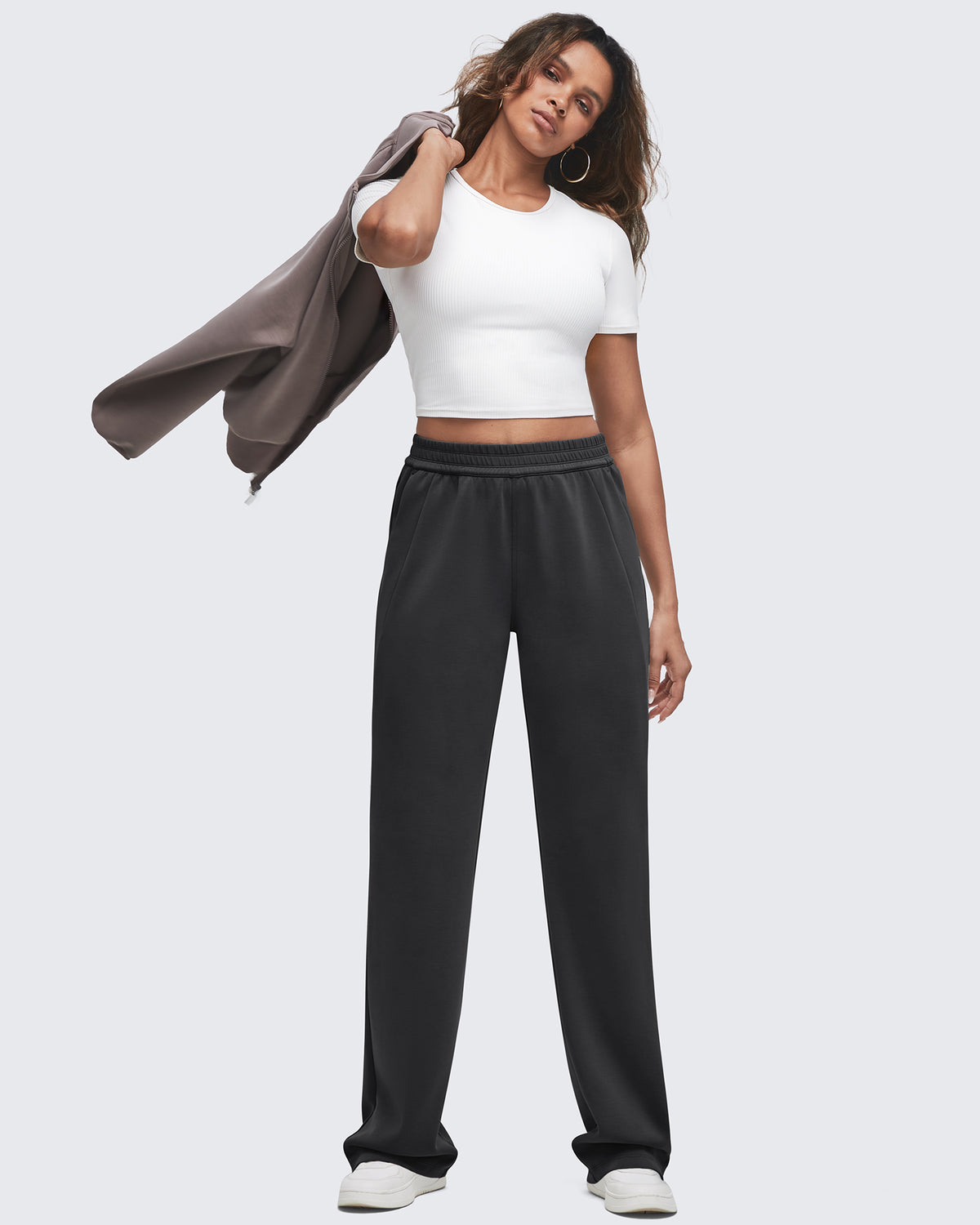 G4Free - Smoofit Elastic-Waist Wide Leg Sweatpants Petite -GF25J509AA-S-GF25J509AB-M-GF25J509AC-L-GF25J509AD-XL-GF25J509AE-XXL