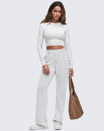 G4Free - Smoofit Elastic-Waist Wide Leg Sweatpants Regular -GF25J510AA-S-GF25J510AB-M-GF25J510AC-L-GF25J510AD-XL-GF25J510AE-XXL