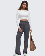 G4Free - Smoofit Elastic-Waist Wide Leg Sweatpants Regular -GF25J510AA-S-GF25J510AB-M-GF25J510AC-L-GF25J510AD-XL-GF25J510AE-XXL