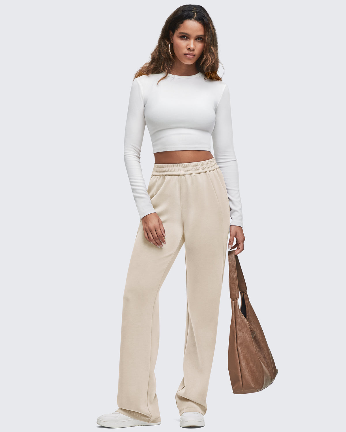 G4Free - Smoofit Elastic-Waist Wide Leg Sweatpants Petite -GF25J509AA-S-GF25J509AB-M-GF25J509AC-L-GF25J509AD-XL-GF25J509AE-XXL