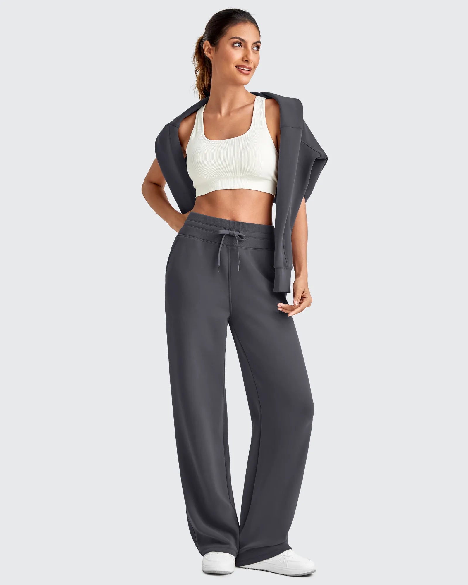 G4Free - Smoofit Elastic Waistband Drawstring Wide Leg Sweatpants -GF25J445AA-S-GF25J446AA-S-GF25J447AA-S-GF25J445AB-M-GF25J446AB-M