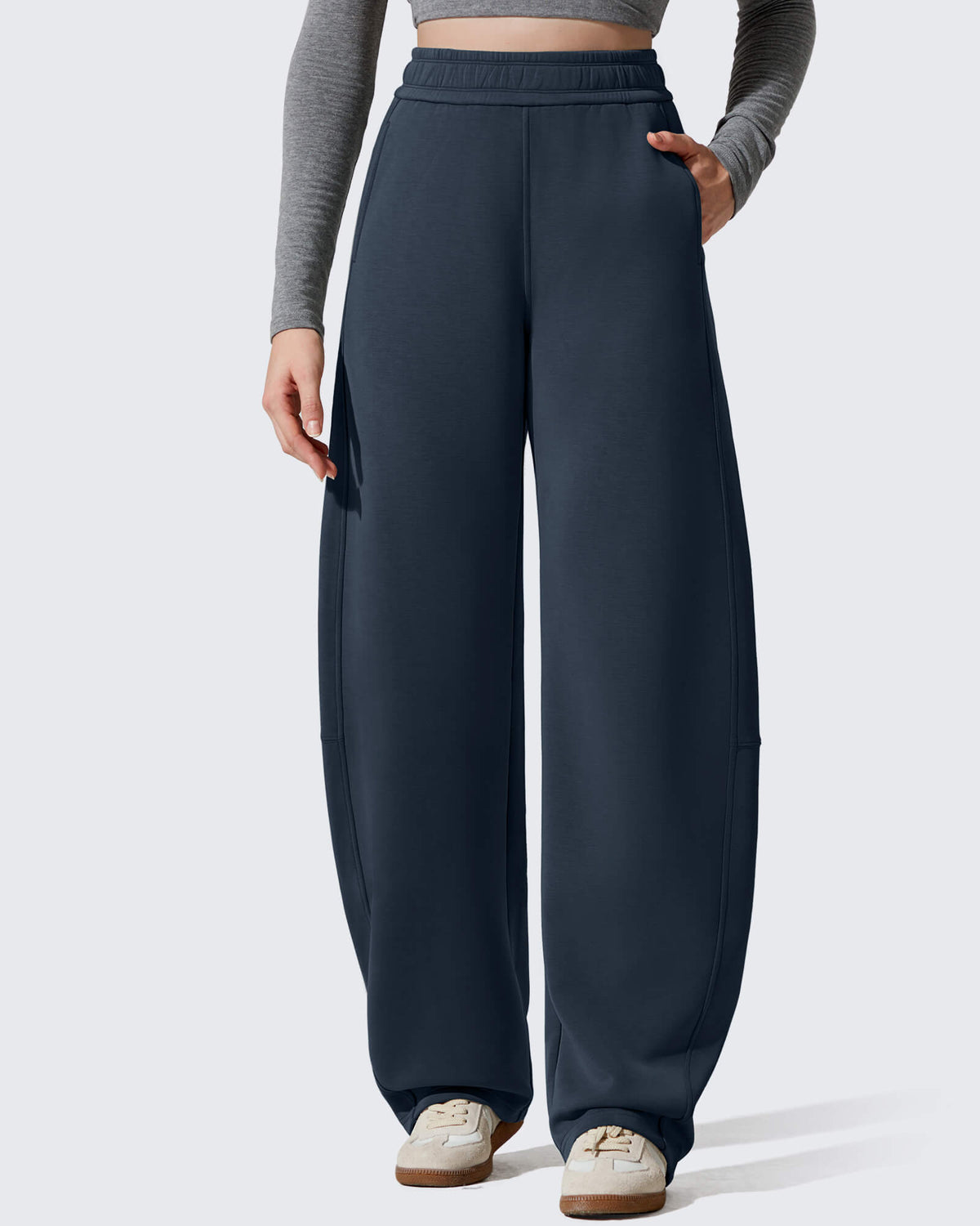 G4Free - Smoofit Fleece Lined Baggy Barrel Wide Leg Sweatpants -GF25J611AF-XS-GF25J612AF-XS-GF25J613AF-XS-GF25J611AA-S-GF25J612AA-S