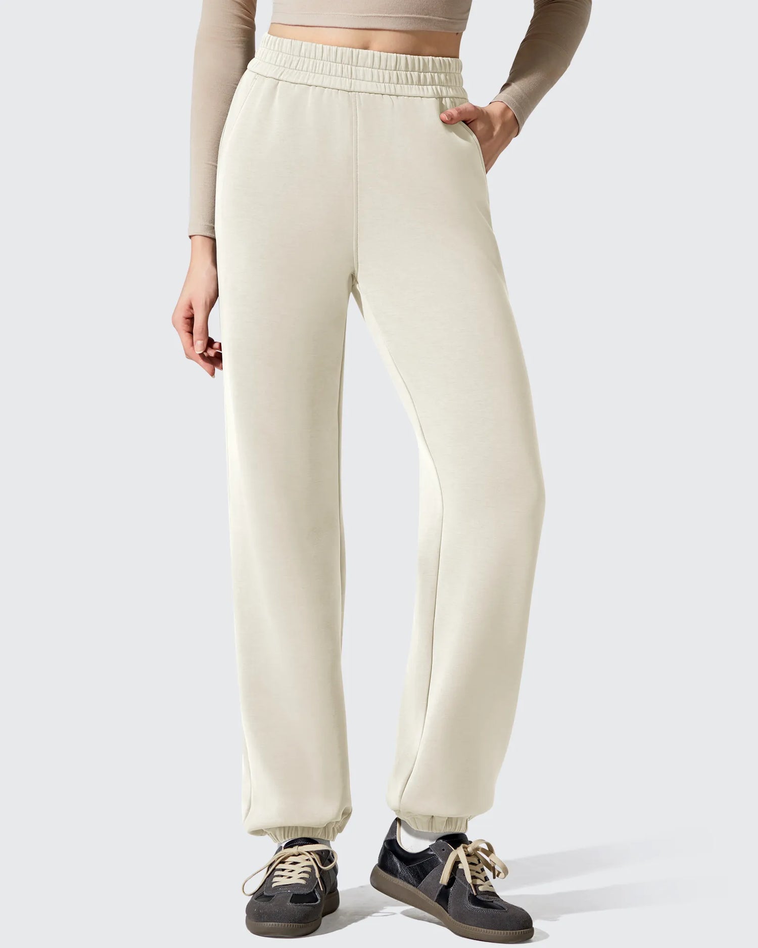 G4Free - Smoofit Fleece Lined High Waist Joggers Sweatpants -GF25D719AA-S-GF25D720AA-S-GF25D721AA-S-GF25D719AB-M-GF25D720AB-M