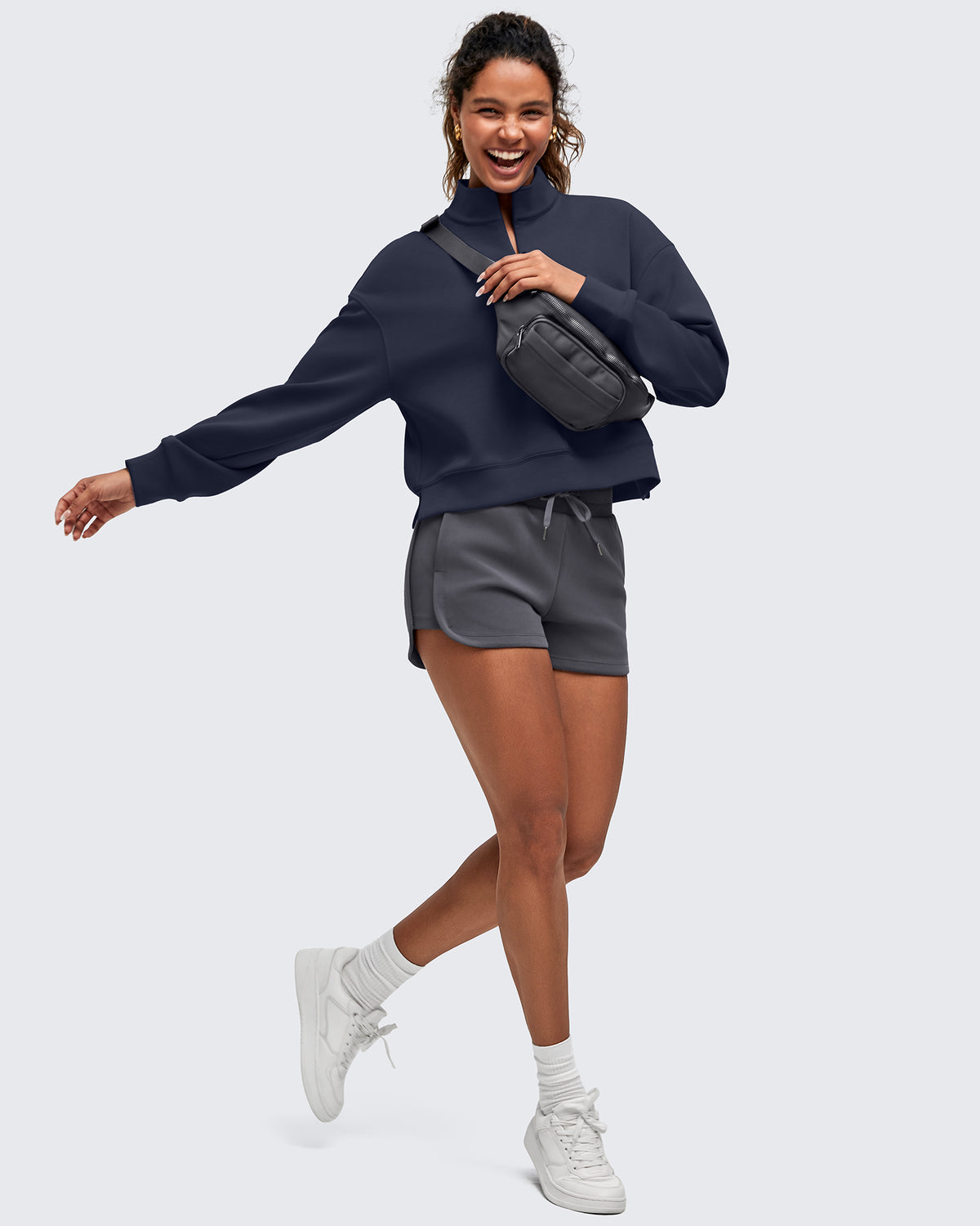 G4Free - Smoofit Half-Zip Mock Neck Long Sleeve Sweatshirts -GF25F519AA-S-GF25F519AB-M-GF25F519AC-L-GF25F519AD-XL-GF25F519AE-XXL