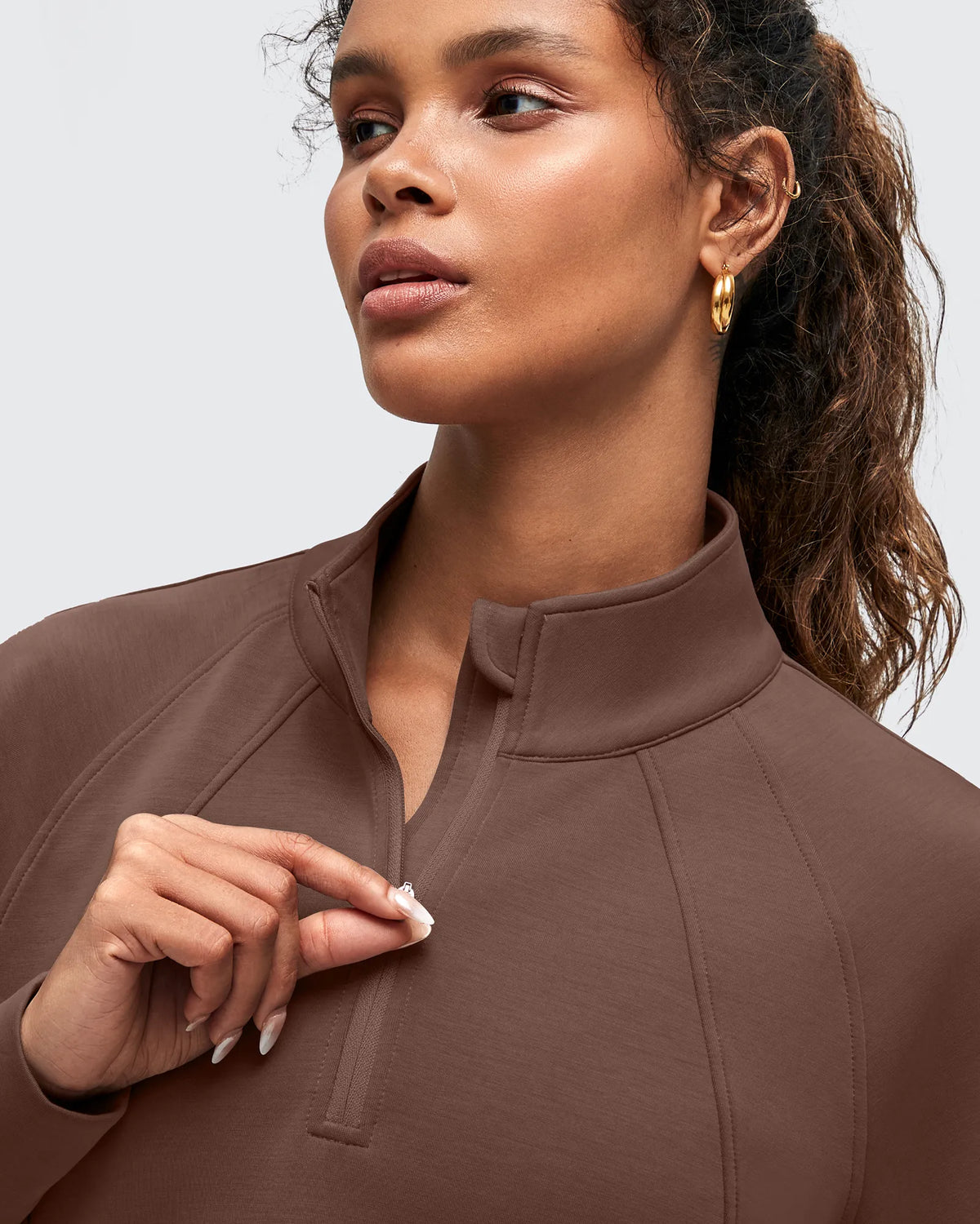 G4Free - Smoofit Half-Zip Pullover Mock Neck Pockets Sweatshirts -GF25F564BA-S-GF25F564BB-M-GF25F564BC-L-GF25F564BD-XL-GF25F564BE-XXL