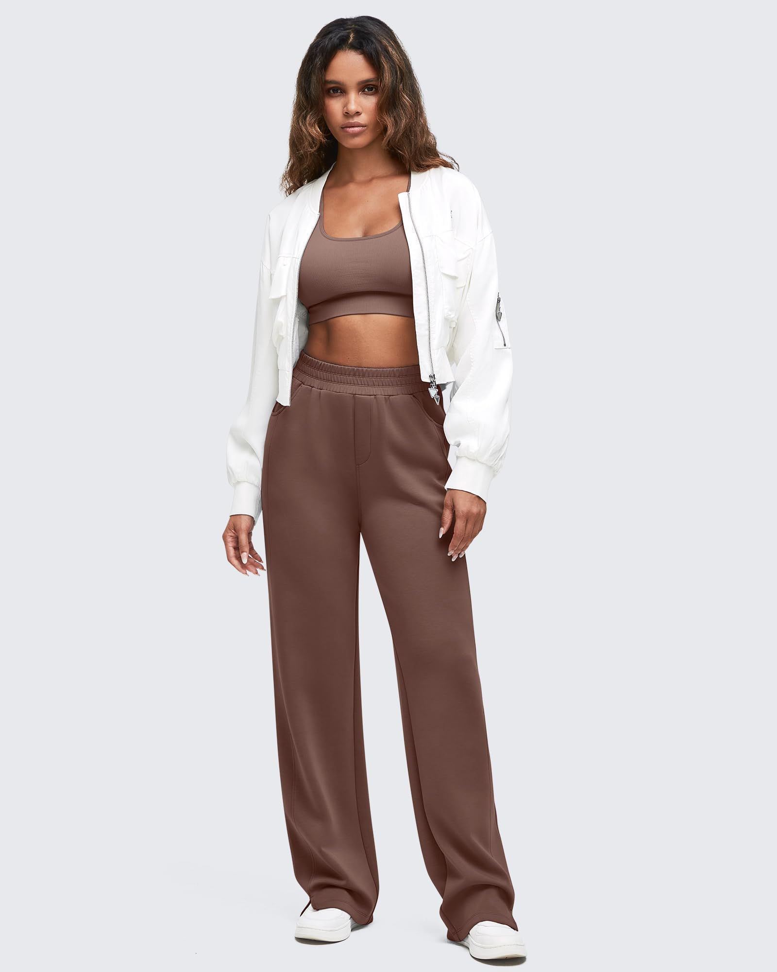 G4Free - Smoofit High-Waist Side Slit Wide Leg Sweatpants -GF25J544AF-XS-GF25J545AF-XS-GF25J546AF-XS-GF25J544AA-S-GF25J545AA-S