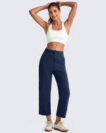 G4Free - Smoofit High Waist Wide Leg Capris Pants 19'' -GF25J293AA-S-GF25J293AB-M-GF25J293AC-L-GF25J293AD-XL-GF25J293AE-XXL