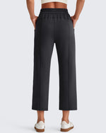 G4Free - Smoofit High Waist Wide Leg Capris Pants 19'' -GF25J293AA-S-GF25J293AB-M-GF25J293AC-L-GF25J293AD-XL-GF25J293AE-XXL