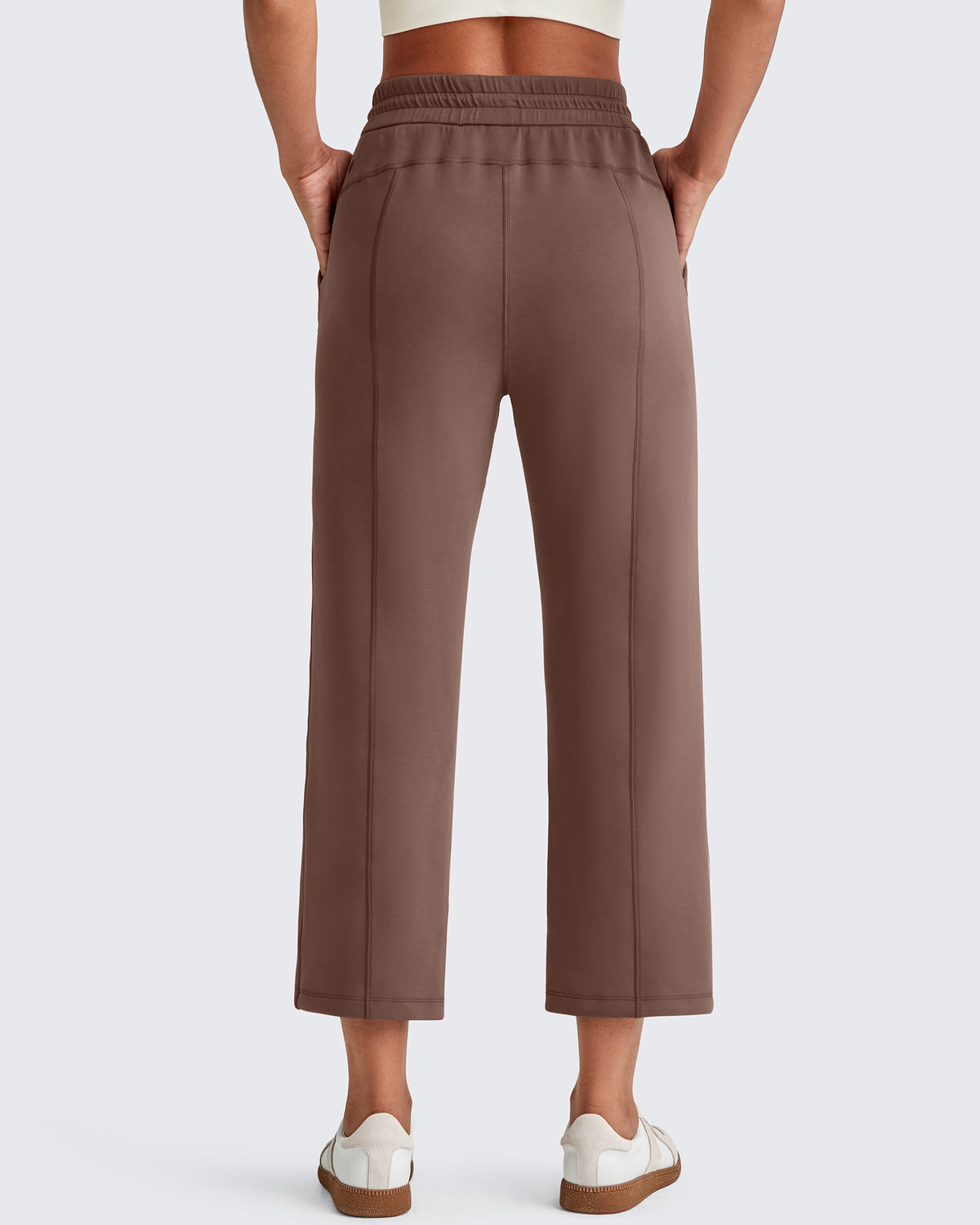 G4Free - Smoofit High Waist Wide Leg Capris Pants 19'' -GF25J293AA-S-GF25J293AB-M-GF25J293AC-L-GF25J293AD-XL-GF25J293AE-XXL