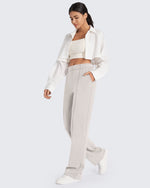 G4Free - Smoofit Loose High-Rise Elastic Dressy Pants Petite -GF24J286AF-XS