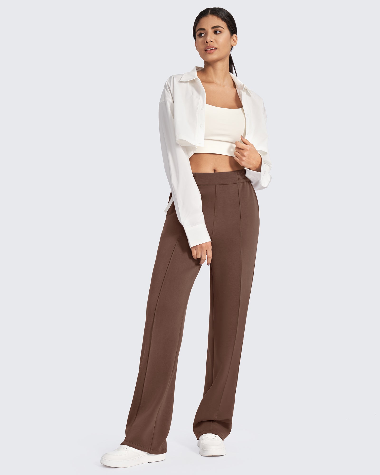 G4Free - Smoofit Loose High-Rise Elastic Dressy Pants Short -GF25J470AH-XXS