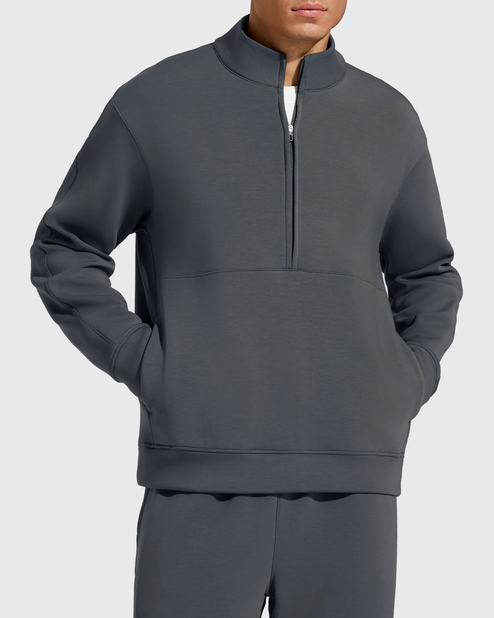 G4Free - Smoofit Men's Fleece Half Zip Pockets Mock Neck Sweatshirts -GF25FM728AA-S-GF25FM728AB-M-GF25FM728AC-L-GF25FM728AD-XL-GF25FM728AE-XXL