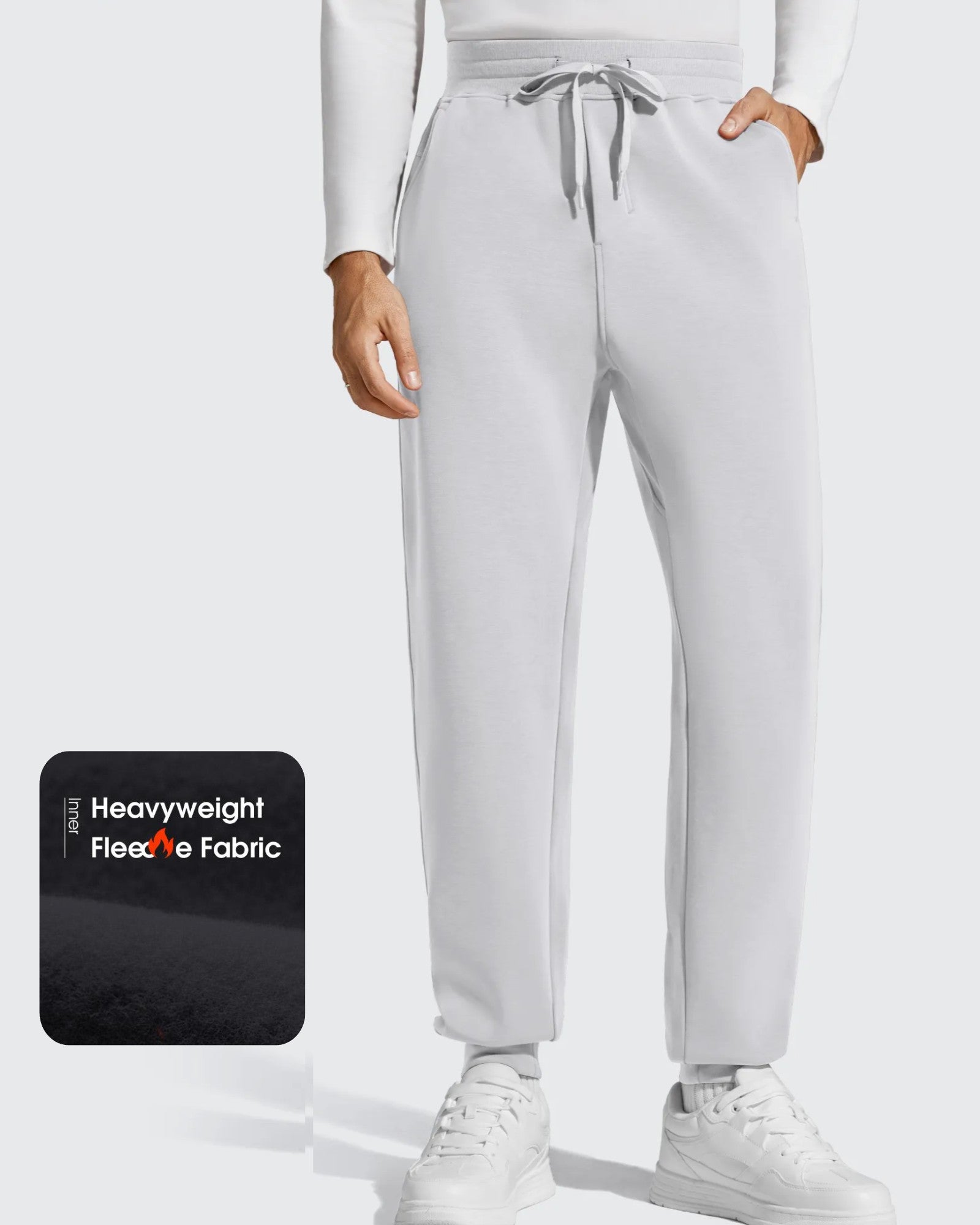 G4Free - Smoofit Men's Fleece Lined Drawstring Thermal Joggers -GF25DM672CA-S