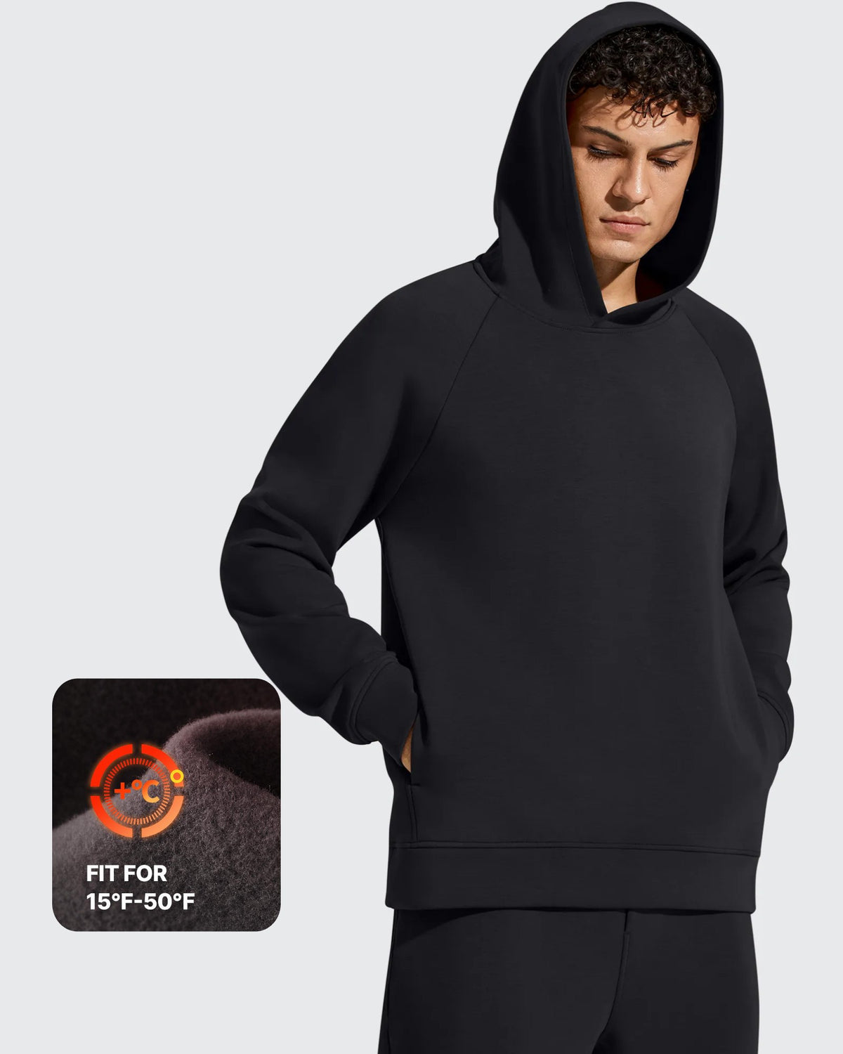 G4Free - Smoofit Men's Fleece-Lined Pockets Hoodies Pullover Sweatshirts -GF25FM729BA-S