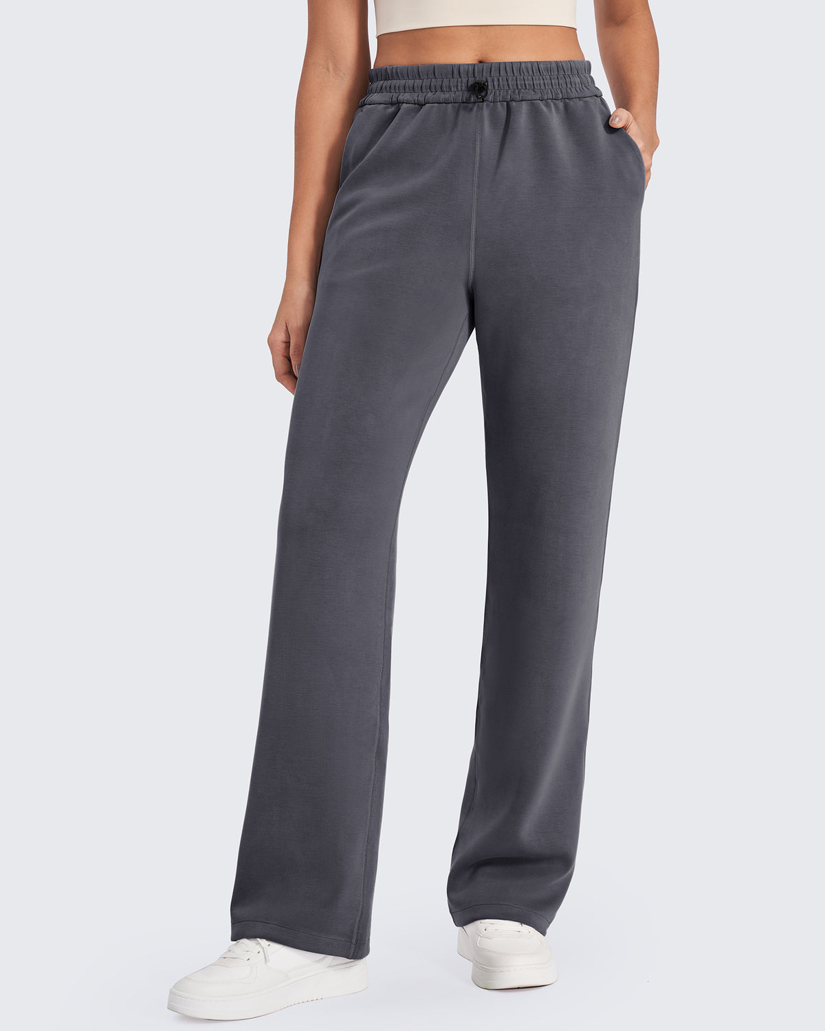 G4Free - Smoofit Mid-Waist Wide Leg Sweatpants Petite -GF24J235AA-S