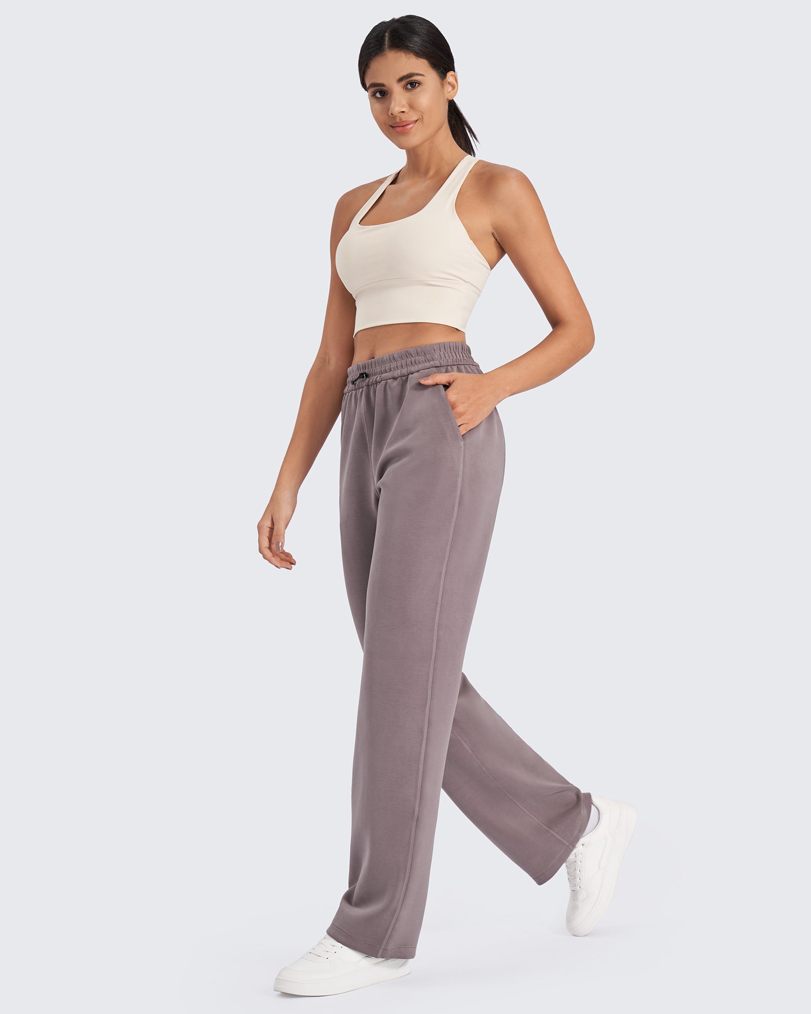 G4Free - Smoofit Mid-Waist Wide Leg Sweatpants Petite -GF24J235AA-S-GF24J235AB-M-GF24J235AC-L-GF24J235AD-XL-GF24J235AE-XXL