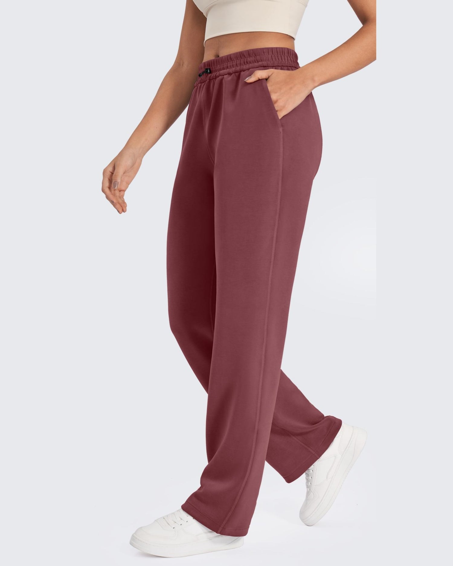 G4Free - Smoofit Mid-Waist Wide Leg Sweatpants Short -GF25J472AA-S-GF25J472AB-M-GF25J472AC-L-GF25J472AD-XL-GF25J472AE-XXL