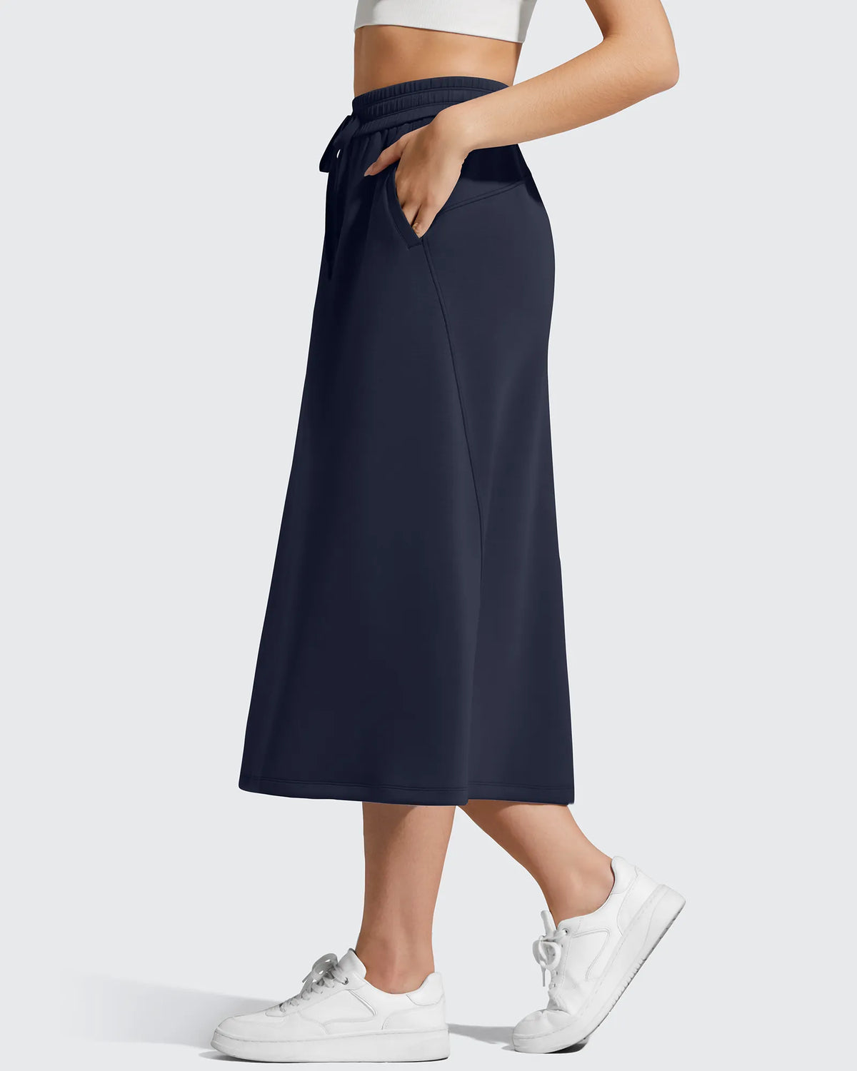 G4Free - Smoofit Midi Drawstring A-line Maxi Long Skirt -GF25S706A001A-S-GF25S706A001B-M-GF25S706A001C-L-GF25S706A001D-XL-GF25S706A001F-XS