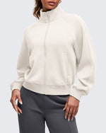 G4Free - Smoofit Mock Neck Zip Up Pockets Jackets -GF25M528EA-S