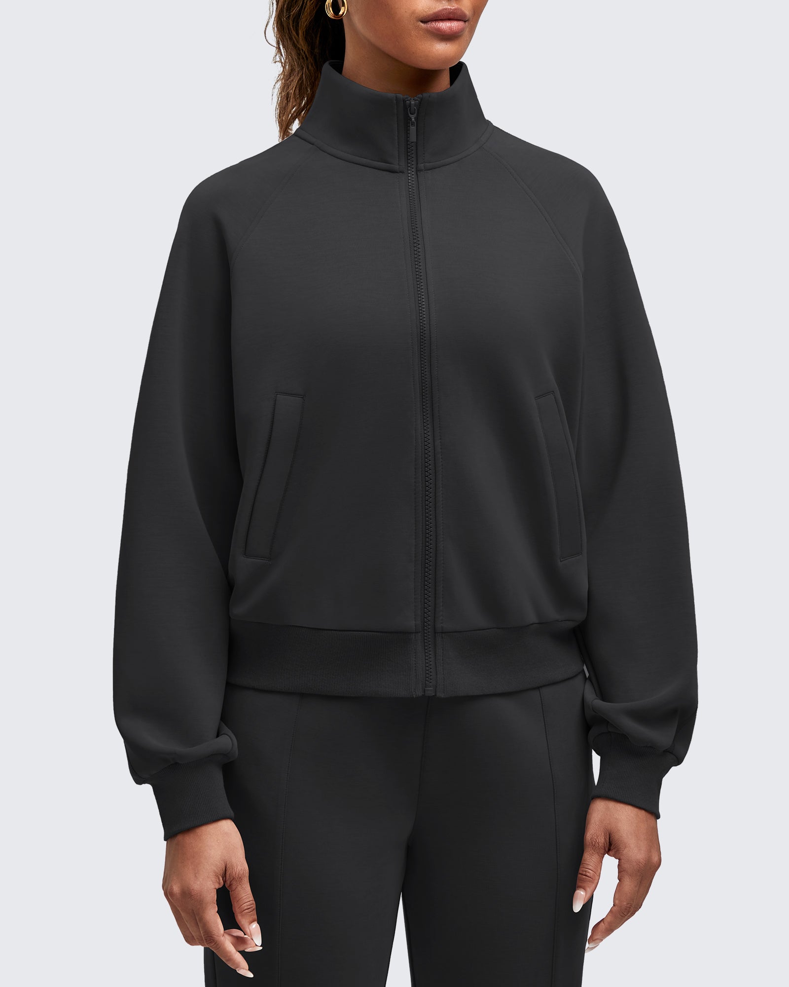 G4Free - Smoofit Mock Neck Zip Up Pockets Jackets -GF25M528EA-S-GF25M528EB-M-GF25M528EC-L-GF25M528ED-XL-GF25M528EE-XXL