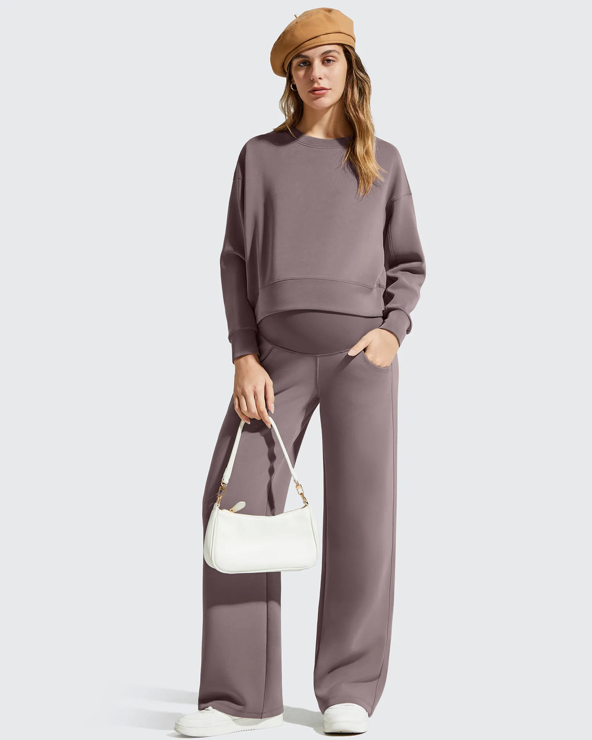 G4Free - Smoofit Modal Elastic Waist Pockets Maternity Pants -GF25JY647AA-S-GF25JY648AA-S-GF25JY649AA-S-GF25JY647AB-M-GF25JY648AB-M