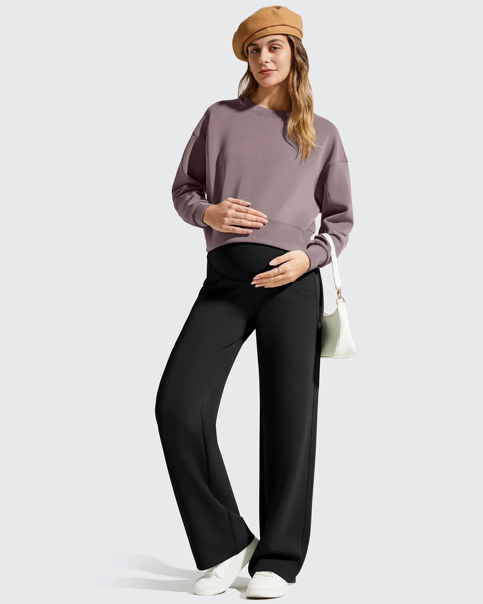 G4Free - Smoofit Modal Elastic Waist Pockets Maternity Pants -GF25JY647AA-S-GF25JY648AA-S-GF25JY649AA-S-GF25JY647AB-M-GF25JY648AB-M
