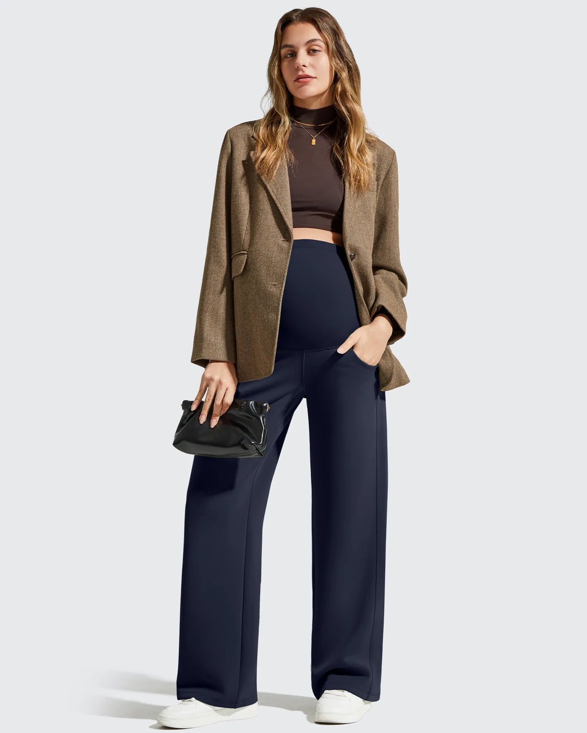 G4Free - Smoofit Modal Elastic Waist Pockets Maternity Pants -GF25JY647AA-S-GF25JY648AA-S-GF25JY649AA-S-GF25JY647AB-M-GF25JY648AB-M