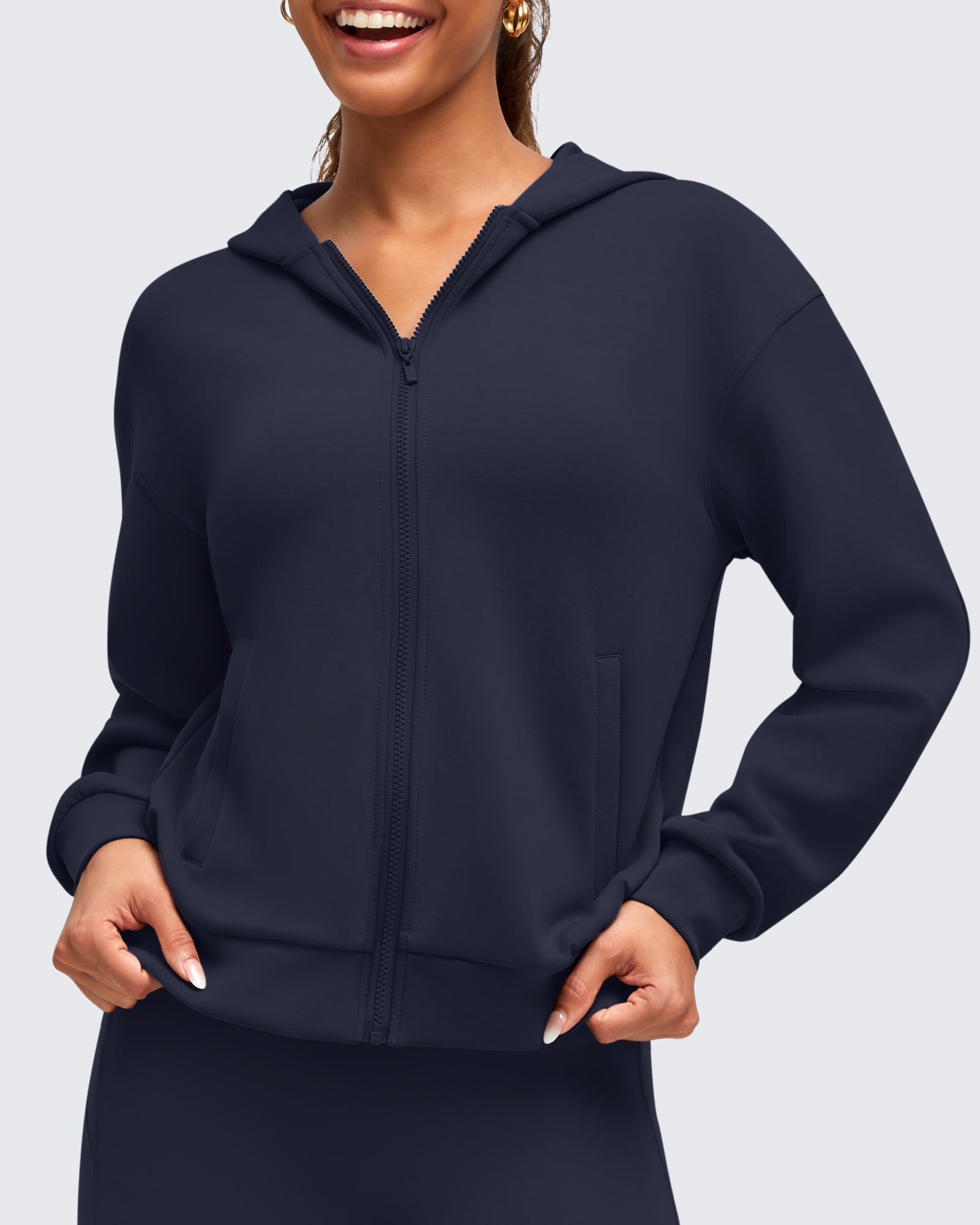 G4Free - Smoofit Modal Soft Full Zip Hoodies Jackets -GF25M527AA-S