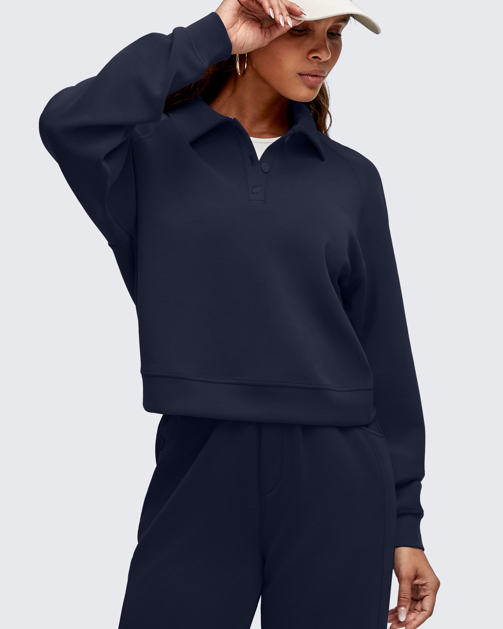 G4Free - Smoofit Polo Pullover Button Up Sweatshirts -GF25F540FF-XS-GF25F540FA-S-GF25F540FB-M-GF25F540FC-L-GF25F540FD-XL