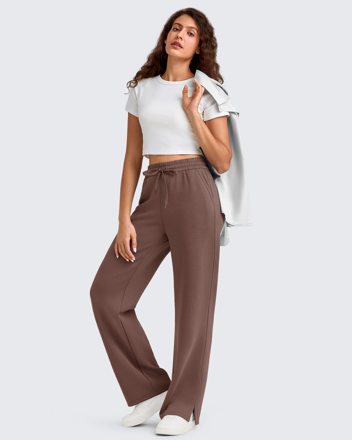 G4Free - Smoofit Side Slit Drawstring Loose Sweatpants -GF25J491AA-S-GF25J492AA-S-GF25J493AA-S-GF25J491AB-M-GF25J492AB-M