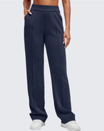 G4Free - Smoofit Straight Leg Elastic High Waist Dress Pants -GF25D584AA-S