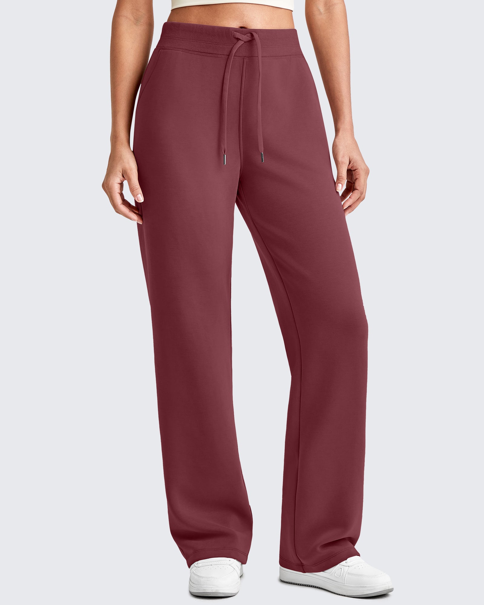 G4Free - Smoofit Wide Leg Elastic Drawstring Sweatpants -GF25J440AF-XS