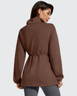 G4Free - Smoofit Zip Up Pockets Long Cinch Waist Jackets -GF25M738DA-S-GF25M738DB-M-GF25M738DC-L-GF25M738DD-XL-GF25M738DE-XXL