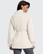 G4Free - Smoofit Zip Up Pockets Long Cinch Waist Jackets -GF25M738DA-S-GF25M738DB-M-GF25M738DC-L-GF25M738DD-XL-GF25M738DE-XXL