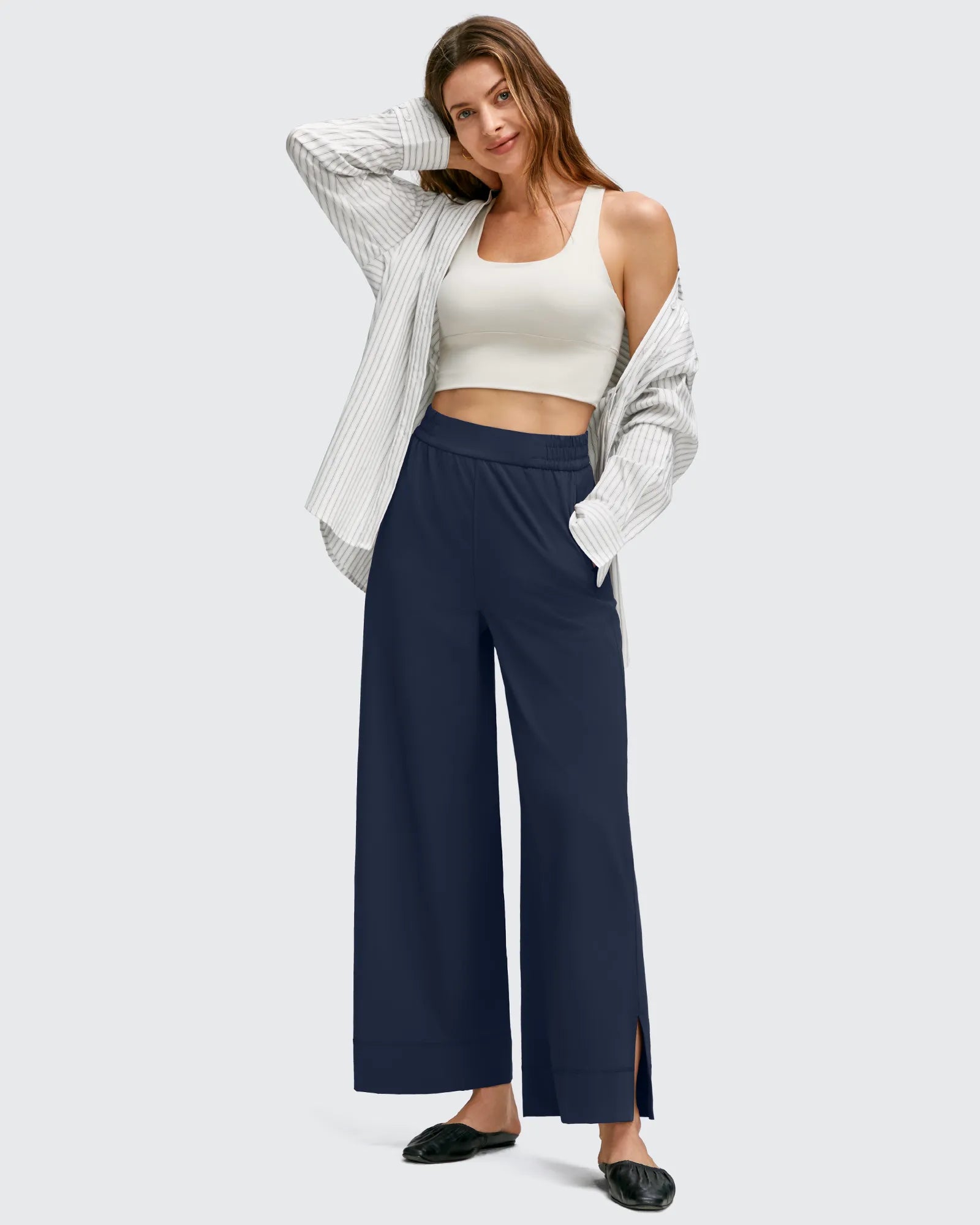 G4Free - Strowen Lightweight Ankle Splits Wide Leg Ankle Pants -GF25J608AA-S-GF25J609AA-S-GF25J610AA-S-GF25J608AB-M-GF25J609AA-S