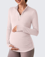 G4Free - UPF 50+ Half Zip Sun Maternity Shirts -GF25BY464BF-XS