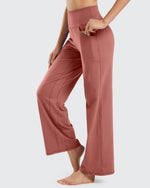 G4Free - Wide Leg Pants Woman Yoga Pants with Pockets Petite -PM23D151AA-S