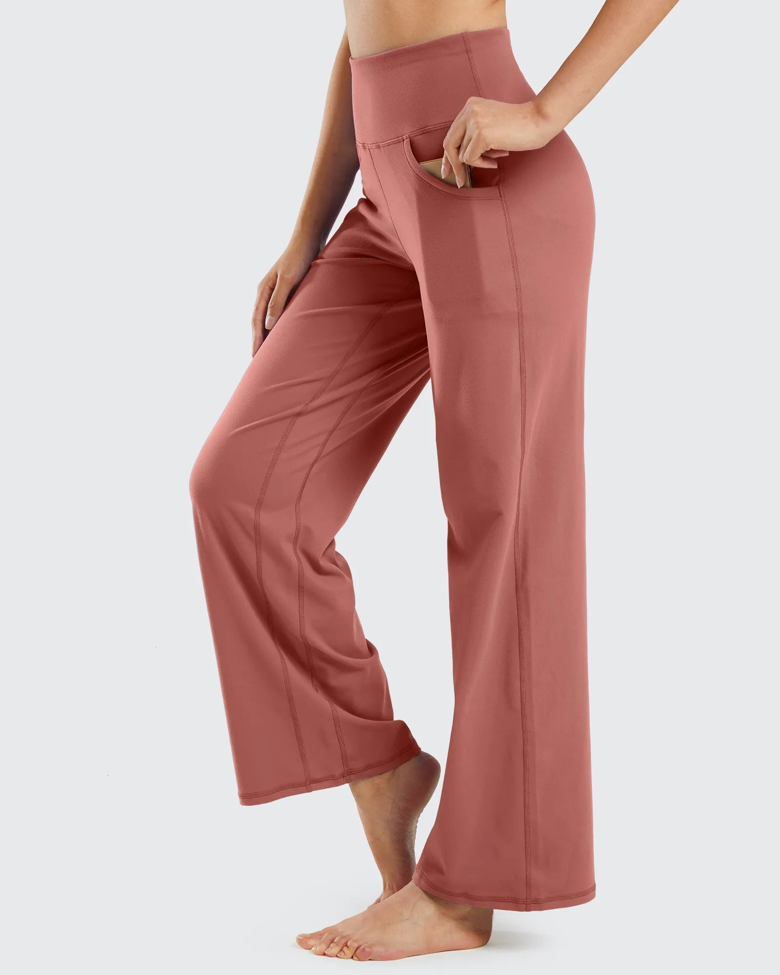 G4Free - Wide Leg Pants Woman Yoga Pants with Pockets Petite -PM23D151AA-S