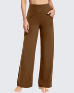 G4Free - Wide Leg Pants Woman Yoga Pants with Pockets Petite -PM23D151AA-S-PM23D151AB-M-PM23D151AC-L-PM23D151AD-XL-PM23D151AE-XXL