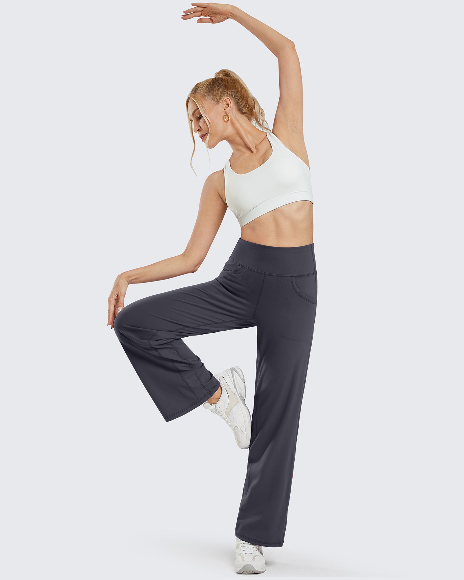 G4Free - Wide Leg Pants Woman Yoga Pants with Pockets Tall -PM23D152AA-S