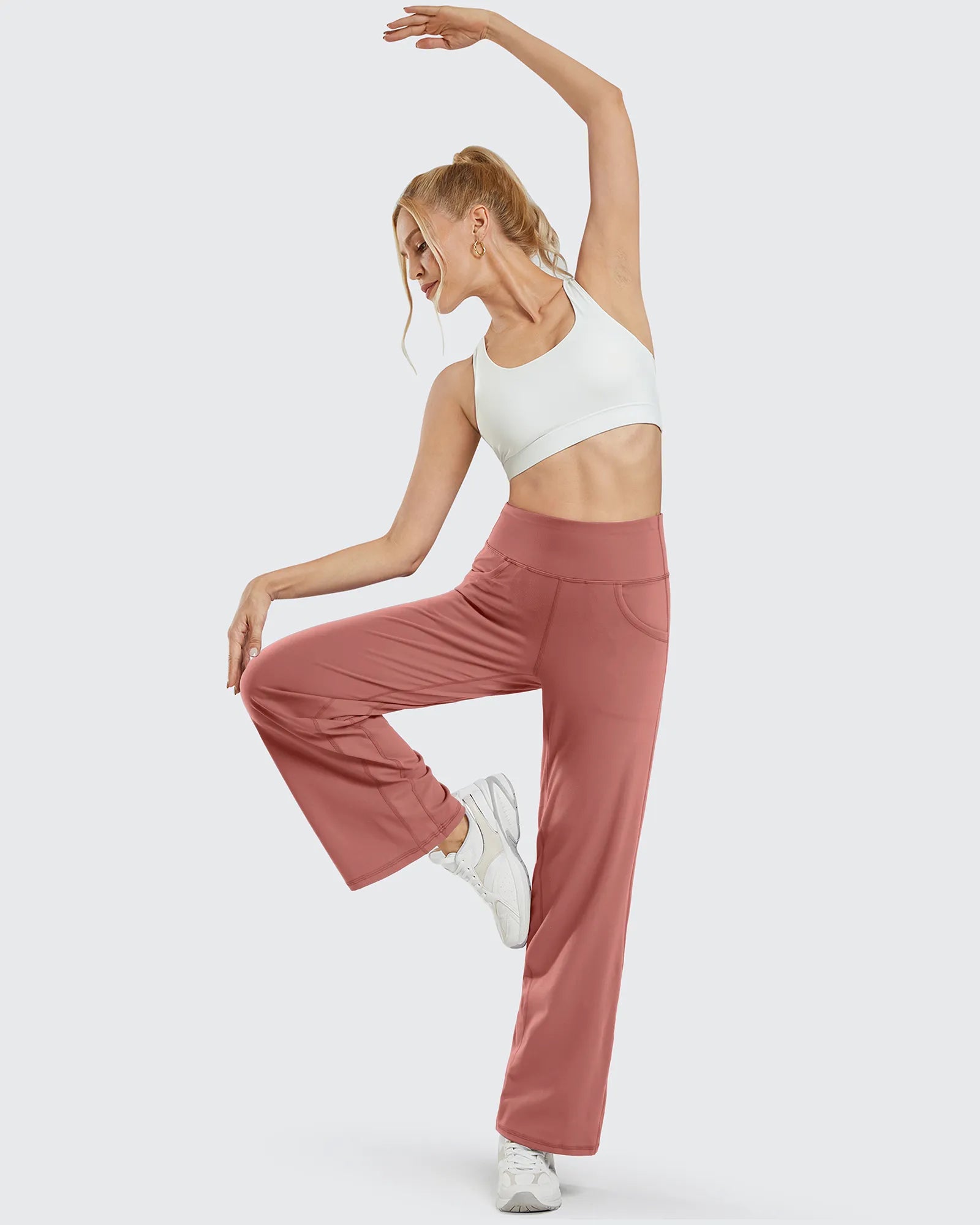 G4Free - Wide Leg Pants Woman Yoga Pants with Pockets Regular -PM20D06AG-XS-PM20D06AA-Black-S-PM20D06AB-Black-M-PM20D06AC-Black-L-PM20D06AD-Black-XL