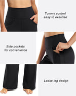 G4Free - Wide Leg Pants Woman Yoga Pants with Pockets Regular -PM20D06AG-XS-PM20D06AA-Black-S-PM20D06AB-Black-M-PM20D06AC-Black-L-PM20D06AD-Black-XL