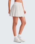 G4Free - Wrapped  Front Pleated Tennis A Line Skirts -GF25H410CA-S-GF25H410CB-M-GF25H410CC-L-GF25H410CD-XL-GF25H410CE-XXL