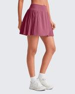 G4Free - Wrapped  Front Pleated Tennis A Line Skirts -GF25H410CA-S-GF25H410CB-M-GF25H410CC-L-GF25H410CD-XL-GF25H410CE-XXL