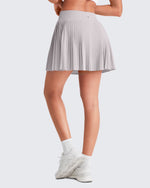 G4Free - Wrapped  Front Pleated Tennis A Line Skirts -GF25H410CA-S-GF25H410CB-M-GF25H410CC-L-GF25H410CD-XL-GF25H410CE-XXL