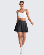 G4Free - Wrapped  Front Pleated Tennis A Line Skirts -GF25H410CA-S-GF25H410CB-M-GF25H410CC-L-GF25H410CD-XL-GF25H410CE-XXL